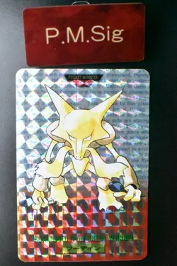 Alakazam File No. 065 Bandai Carddass Vending Red 1996 Prism Pokemon Card - Image 1