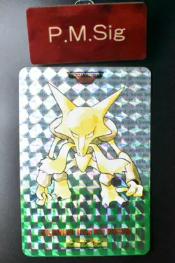 Alakazam File No. 065 Bandai Carddass Vending Green 1996 Prism Pokemon Card - Image 1