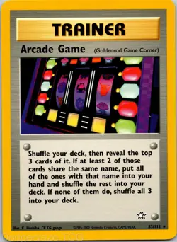 Arcade Game 83/111 Rare Neo Genesis Pokemon NM - Image 1