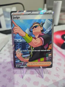 Pokemon TCG Sv10: Destined Rivals Judge 222/182 Full Art Trainer Card - NM - Image 1