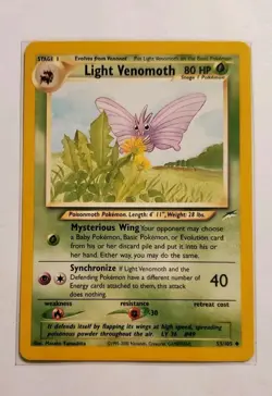 Light Venomoth 53/105 Uncommon Neo Destiny Unlimited Pokemon 2002 WOTC - Image 1