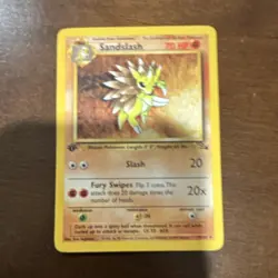 Pokemon TCG Sandslash Fossil 41/62 1st Edition Uncommon Stage 1 70HP Regular - Image 1