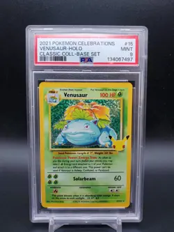2021 Venusaur 15/102 Celebrations Classic Collection PSA 9 Pokemon TCG - Image 1