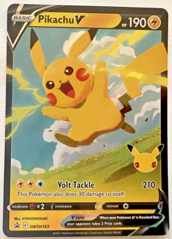 Pikachu V SWSH143 Sword & Shield Promo Celebrations Pokemon NM - Image 1