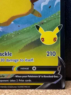 Pokemon Pikachu V Sword & Shield Celebrations Black Star Promo SWSH143 NM - Image 4
