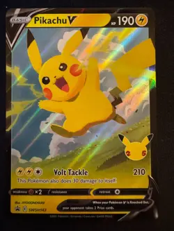 Pokemon Celebrations Pikachu V SWSH143 SWSH: Sword & Shield Promo Cards Holo NM - Image 1