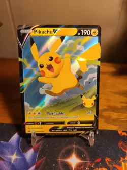 Pikachu V SWSH143 Pokemon Sword & Shield Promo Card Stamped 25th Celebrations NM - Image 1