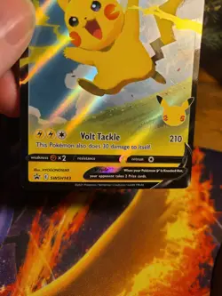 Pikachu V SWSH143 Pokemon Sword & Shield Promo Card Stamped 25th Celebrations NM - Image 2
