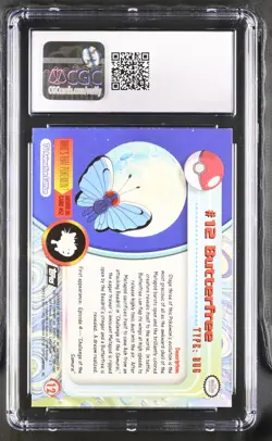 Butterfree Rainbow Foil 1999 Topps Pokemon Series 1 - 12 Third Print CGC 9 - Image 2
