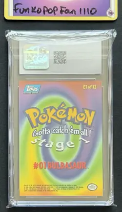 CGC 9 Mint Bulbasaur E1 1999 Topps Pokemon Movie Edition First Print Blue Logo - Image 2