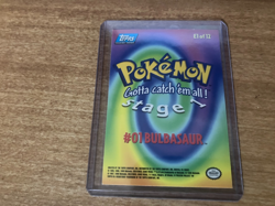 Pokemon Card Topps #01 Bulbasaur E1 of 12 FOIL Blue Label MewTwo Strikes Back - Image 2