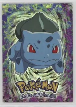 Bulbasaur Rainbow Foil 2nd Printing Black Topps Logo #E1 1999 8d4 - Image 1