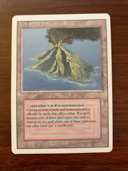 Magic: The Gathering Volcanic Island Revised Edition Rare Dual Land NM - Image 1
