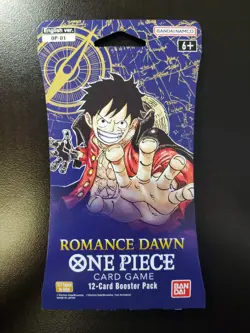 One Piece ROMANCE DAWN - TCG English Sleeved Booster Pack Sealed 12-Cards OP-01 - Image 1