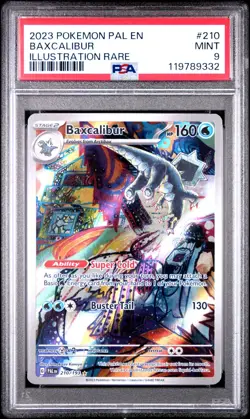 2023 POKEMON PAL EN PALDEA EVOLVED 210 BAXCALIBUR ILLUSTRATION RARE PSA 9 - Image 1