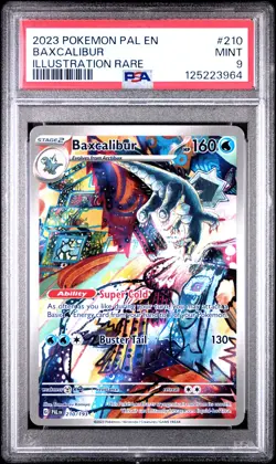 2023 POKEMON PAL EN-PALDEA EVOLVED ILLUSTRATION RARE #210 BAXCALIBUR PSA 9 - Image 1