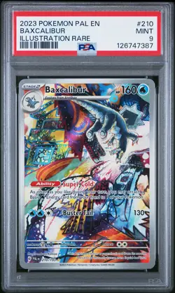 2023 POKEMON PAL EN-PALDEA EVOLVED ILLUSTRATION RARE #210 BAXCALIBUR PSA 9 - Image 1