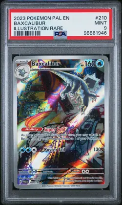 2023 POKEMON PAL EN-PALDEA EVOLVED ILLUSTRATION RARE #210 BAXCALIBUR PSA 9 - Image 1