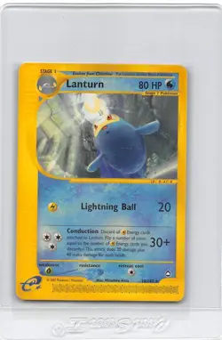 LANTURN 20/147 - Rare NON-HOLO - Aquapolis - e-READER - WOTC Pokemon Card - LP - Image 1