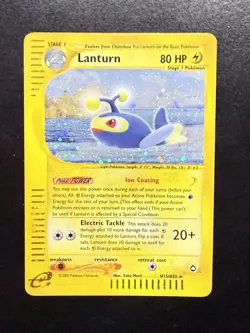 Lanturn H15/H32 Holographic Rare Aquapolis Pokemon TCG - MP - Image 1