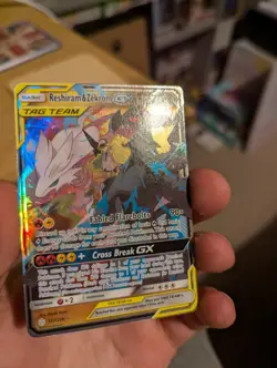 Reshiram & Zekrom GX Holo Card 157/236 Cosmic Eclipse Pokemon TCG - NM - Image 2