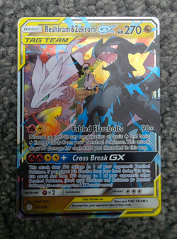 Pokemon Cosmic Eclipse TCG Reshiram & Zekrom GX 157/236 - NM - Image 1