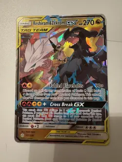 Pokemon - Reshiram & Zekrom GX - SM Cosmic Eclipse - TAG TEAM - 157/236 - NM - Image 2