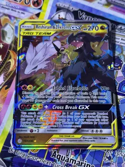 Reshiram & Zekrom GX 157/236 Ultra Rare Cosmic Eclipse Pokemon Nm Pack Fresh - Image 4