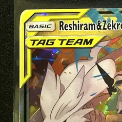 Pokemon TCG Reshiram and Zekrom GX Cosmic Eclipse #157/236 NM+ Condition - Image 1