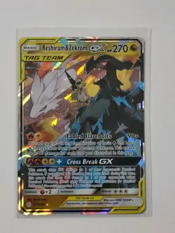 Reshiram & Zekrom GX 157/236 Sm-Cosmic Eclipse Holo pokemon Nm - Image 1
