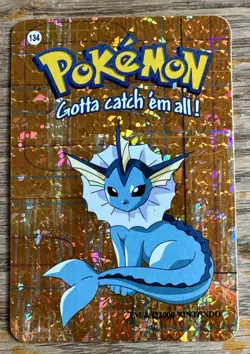Vaporeon #134 - Vintage Vending Machine Prism Sticker 2000 - Pokemon Card - Image 1