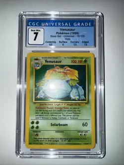 Pokemon TCG Venusaur Base Set Holo Unlimited Rare Card 15/102 1999 - Image 1