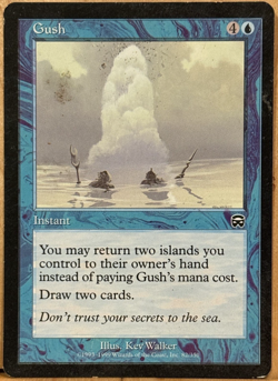 LIMITED EDITION Mercadian Masques Vintage MtG Gush Unplayed NM - Image 1