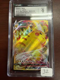 Pokemon TCG Pikachu VMAX SWSH286 Sword & Shield Promo Holo CGC 9 310 HP - Image 1