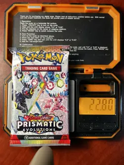 God PackU 🔥22.80g🔥 VERY HEAVY Prismatic Evolutions Pokemon Sealed Booster Pack - Image 1