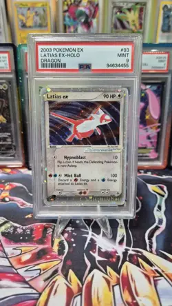 2003 Pokemon EX Dragon Latias ex Holo #93 PSA 9 Mint - Image 1