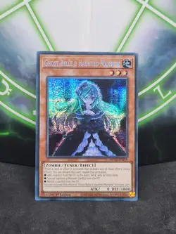 Yugioh Ghost Belle & Haunted Mansion MP22-EN258 Prismatic Secret Rare 1st Ed NM - Image 1