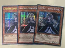 Yugioh 3x Ghost Belle & Haunted Mansion PSR Prismatic Secret MP22-EN258 1st NM - Image 1