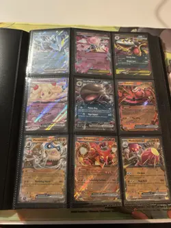 Pokemon Binder with over 100 cards, most of them are ex but a few art rares - Image 1