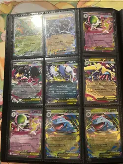 Pokemon Binder with over 100 cards, most of them are ex but a few art rares - Image 2