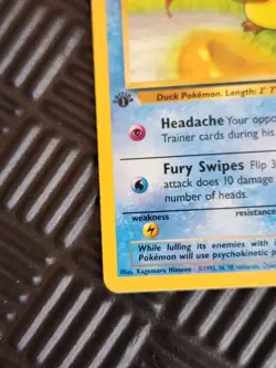 1st Edition Psyduck 53/62 Pokemon TCG WOTC Base Set Fossil LP - Image 2
