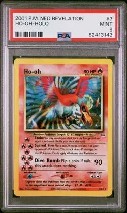 PSA 9 Ho-Oh 7/64 Holo Rare Neo Revelation Pokemon TCG Card WOTC MINT - Image 1