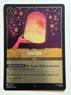 Lantern Cold Foil The First Chapter 33/204 NM Lorcana Card - Image 1