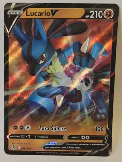 Lucario V 146/264 - Fusion Strike - Ultra Rare Pokemon Card - Near Mint (NM) - Image 1