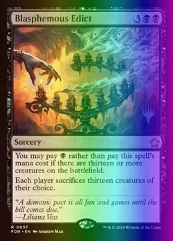 MTG Blasphemous Edict (Foil) - Foundations (FDN) #57 - Magic - Image 1