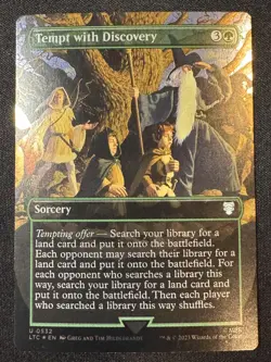 Tempt with Discovery (Borderless FOIL) Commander: The Lord of the Rings - NM - Image 1