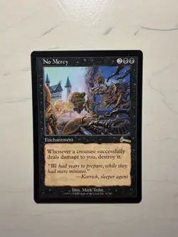 No Mercy Urza's Legacy MTG Black Enchantment Rare English #56 Mark Tedin 1999 - Image 1