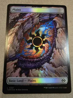 Plains - #287 Foil - Tarkir: Dragonstorm - Dragon eye - Mtg - Image 1