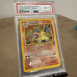 2000 POKEMON BASE SET 2 #4 CHARIZARD-HOLO PSA 8 - Image 3