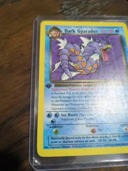 Pokemon - Dark Gyarados (8/82) - 1st Edition Non Holo - Team Rocket (TR) - Image 2